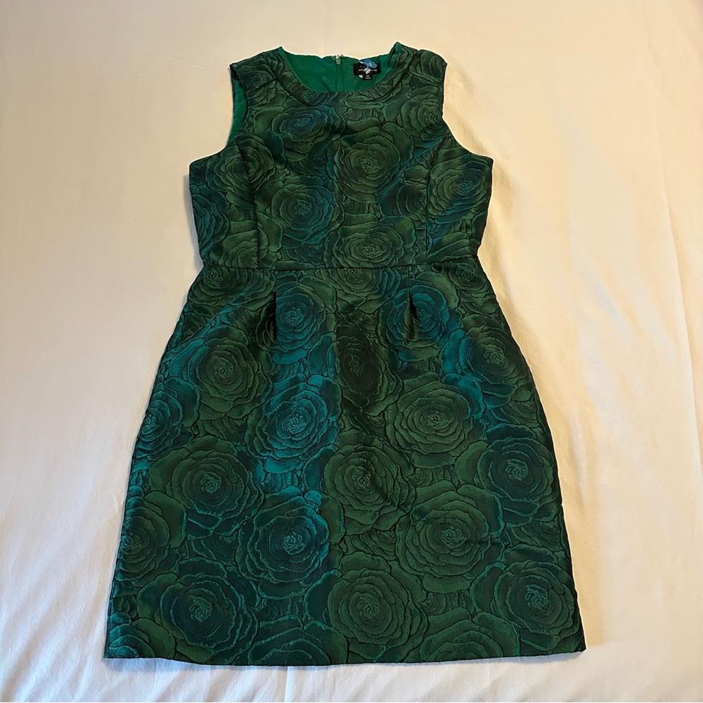 Tahari Textured Rose Floral Print Dress Size 12